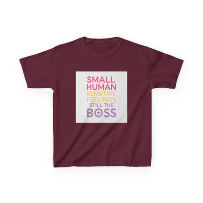 "Small Human Sensitive Feelings Still the Boss" - Kids Autism Awareness T-Shirt Printify