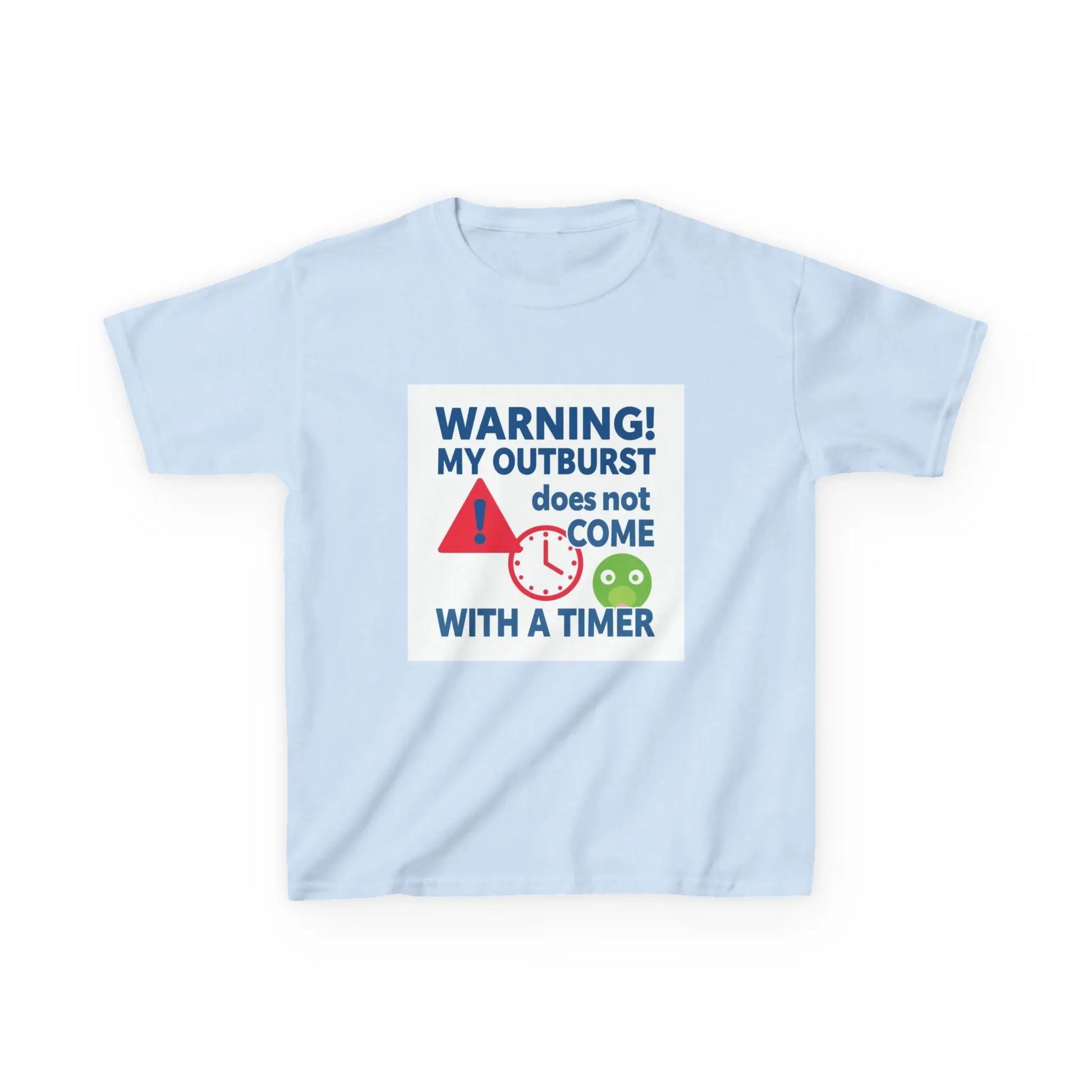 "Warning! My Outburst Does Not Come With A Timer" - Kids Autism Awareness T-Shirt Printify