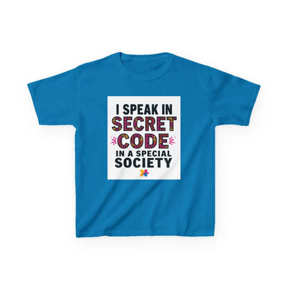 "I Speak in Secret Code" - Kids Autism Awareness T-Shirt Printify