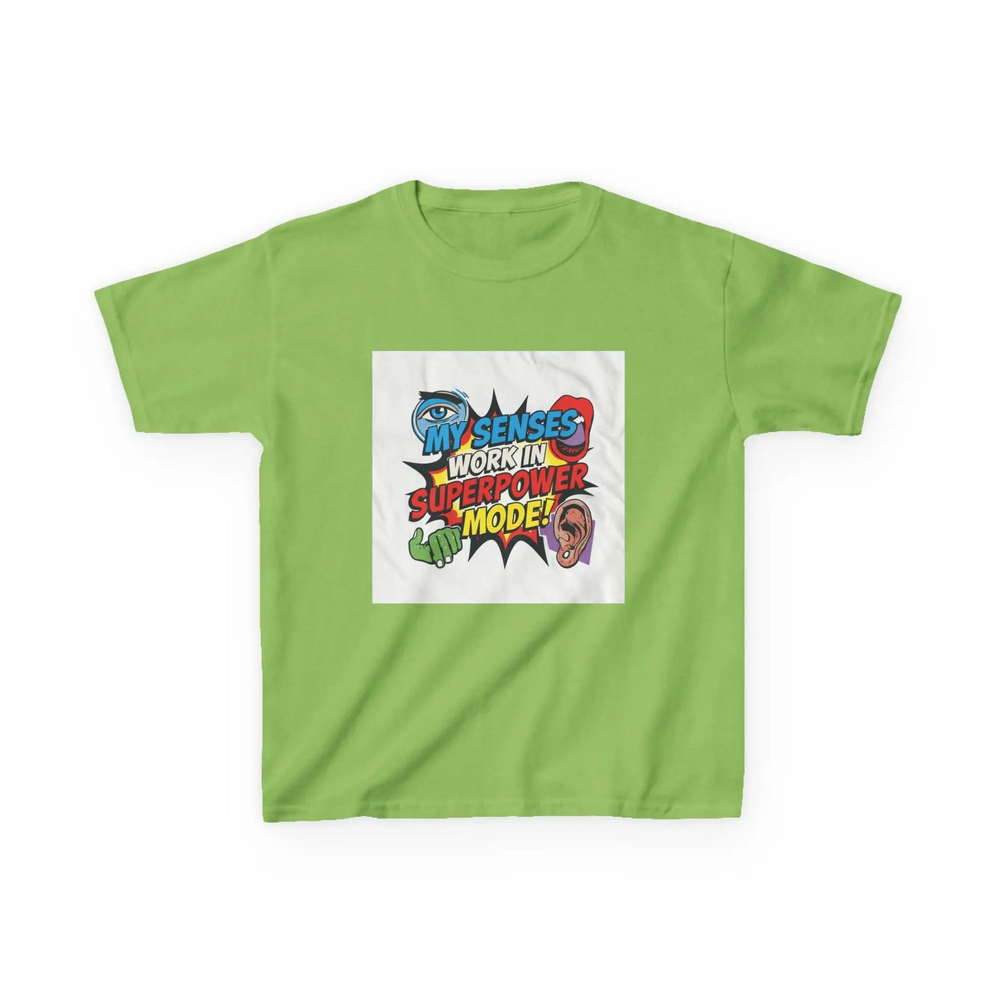"My Senses Work In Superpower Mode" - Kids Autism Awareness T-Shirt Printify