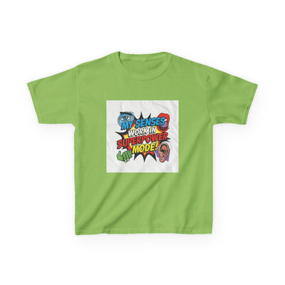 "My Senses Work In Superpower Mode" - Kids Autism Awareness T-Shirt Printify