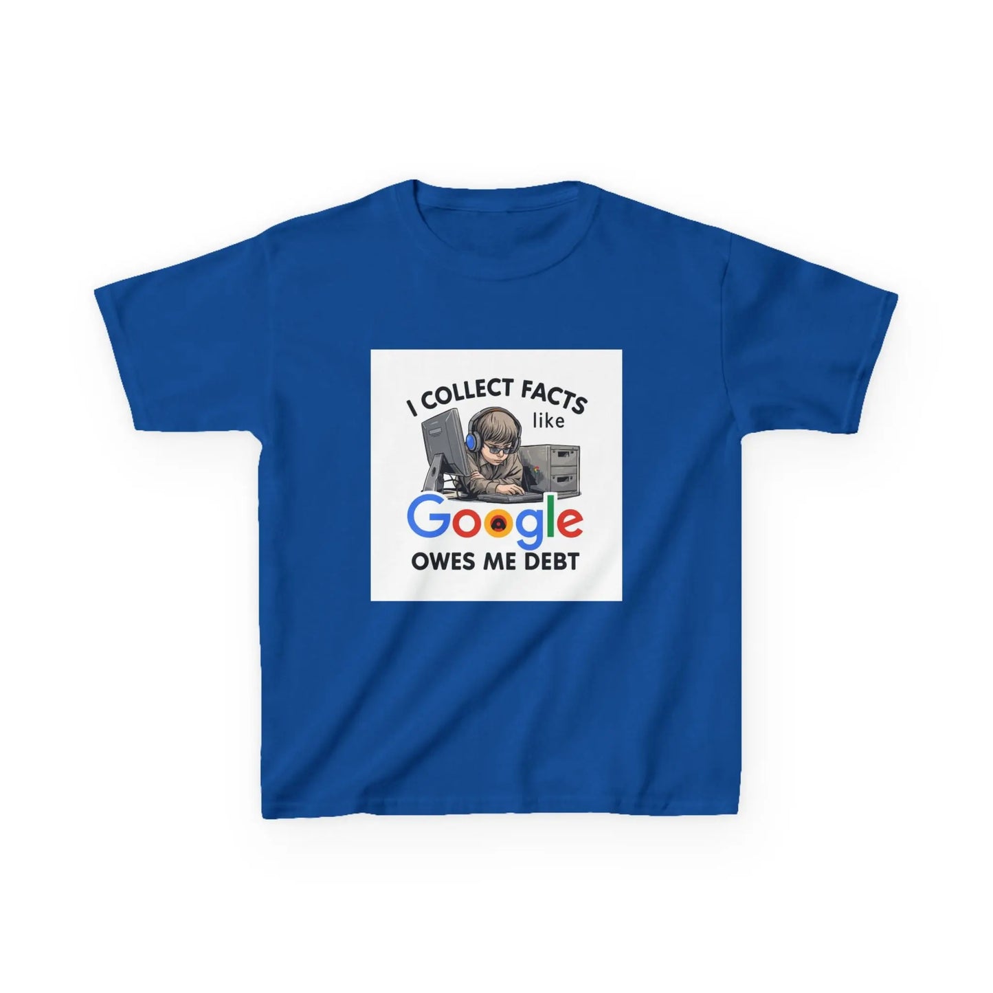 “I Collect Facts Like Google Owes Me Debt” - Kids Autism Awareness T-Shirt Printify