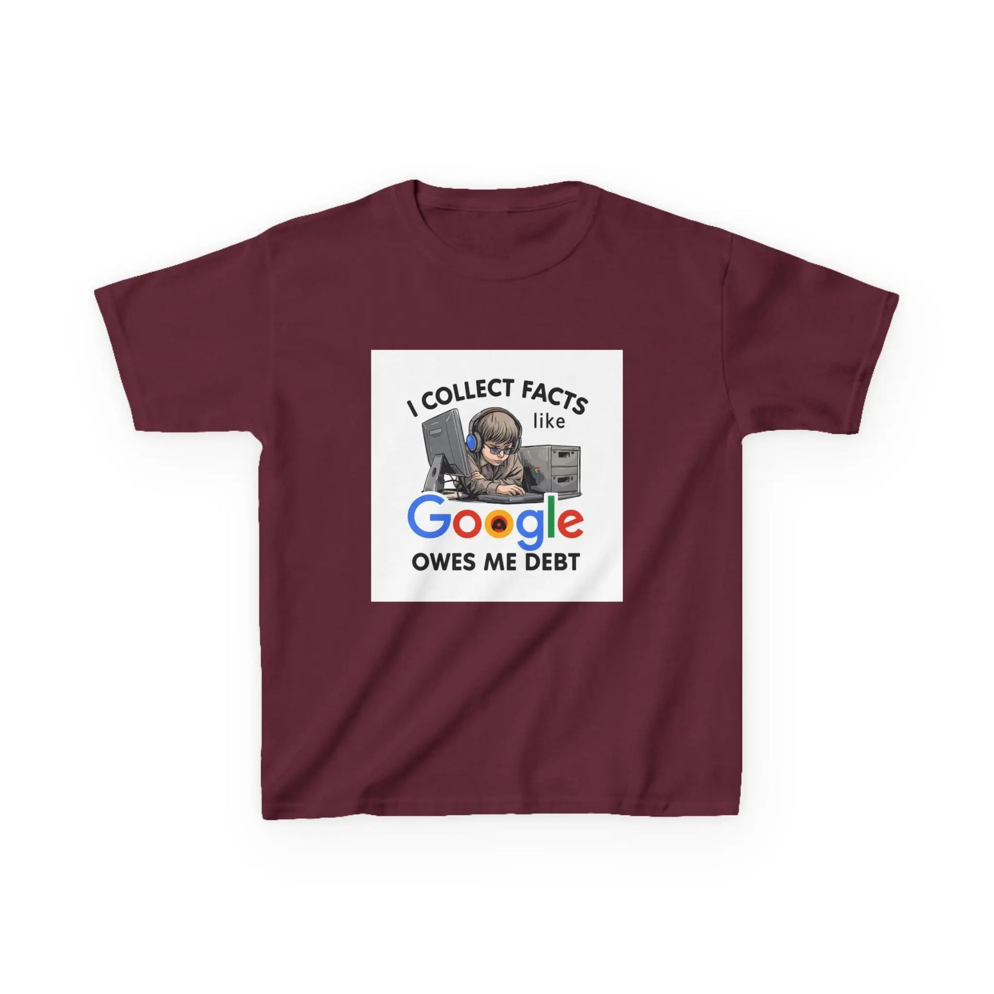 “I Collect Facts Like Google Owes Me Debt” - Kids Autism Awareness T-Shirt Printify