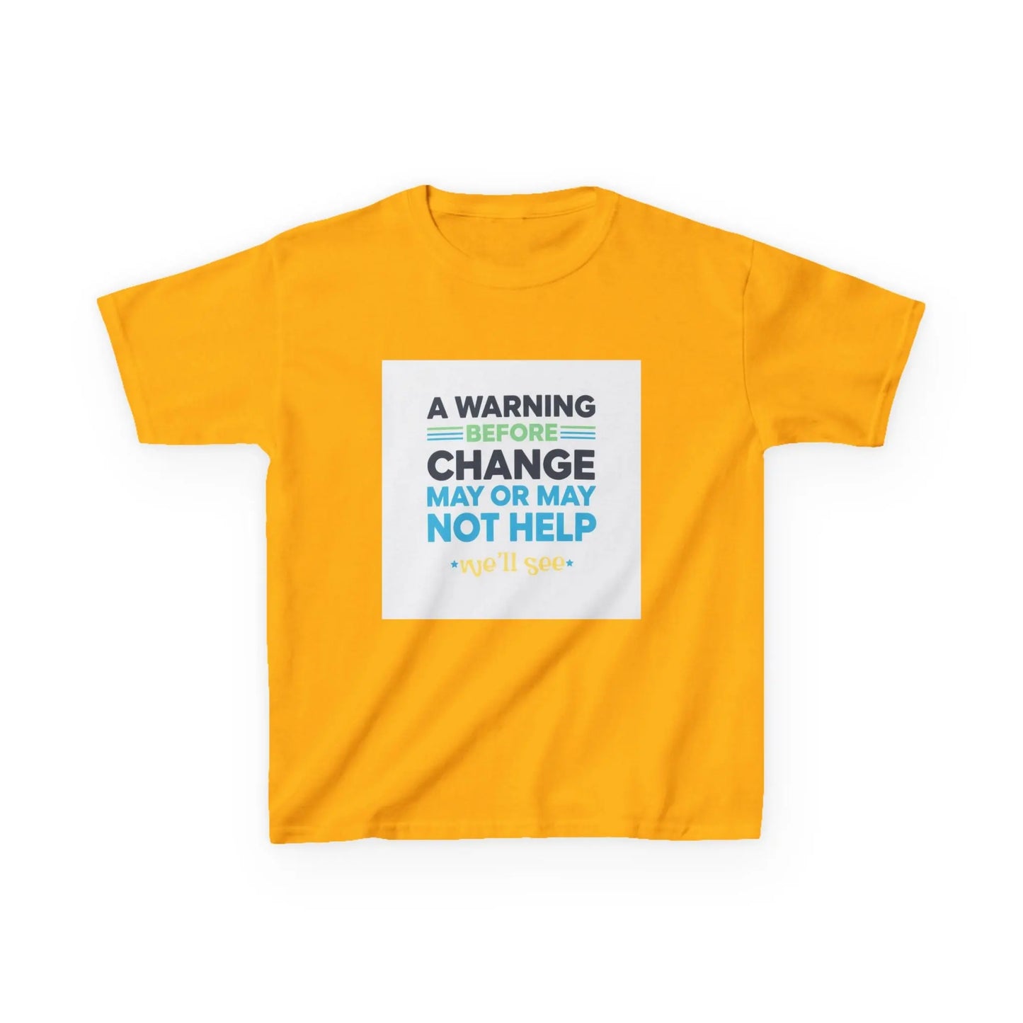 "A Warning Before Change May Or May Not Help" - Kids Autism Awareness T-Shirt Printify