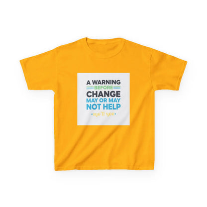 "A Warning Before Change May Or May Not Help" - Kids Autism Awareness T-Shirt Printify