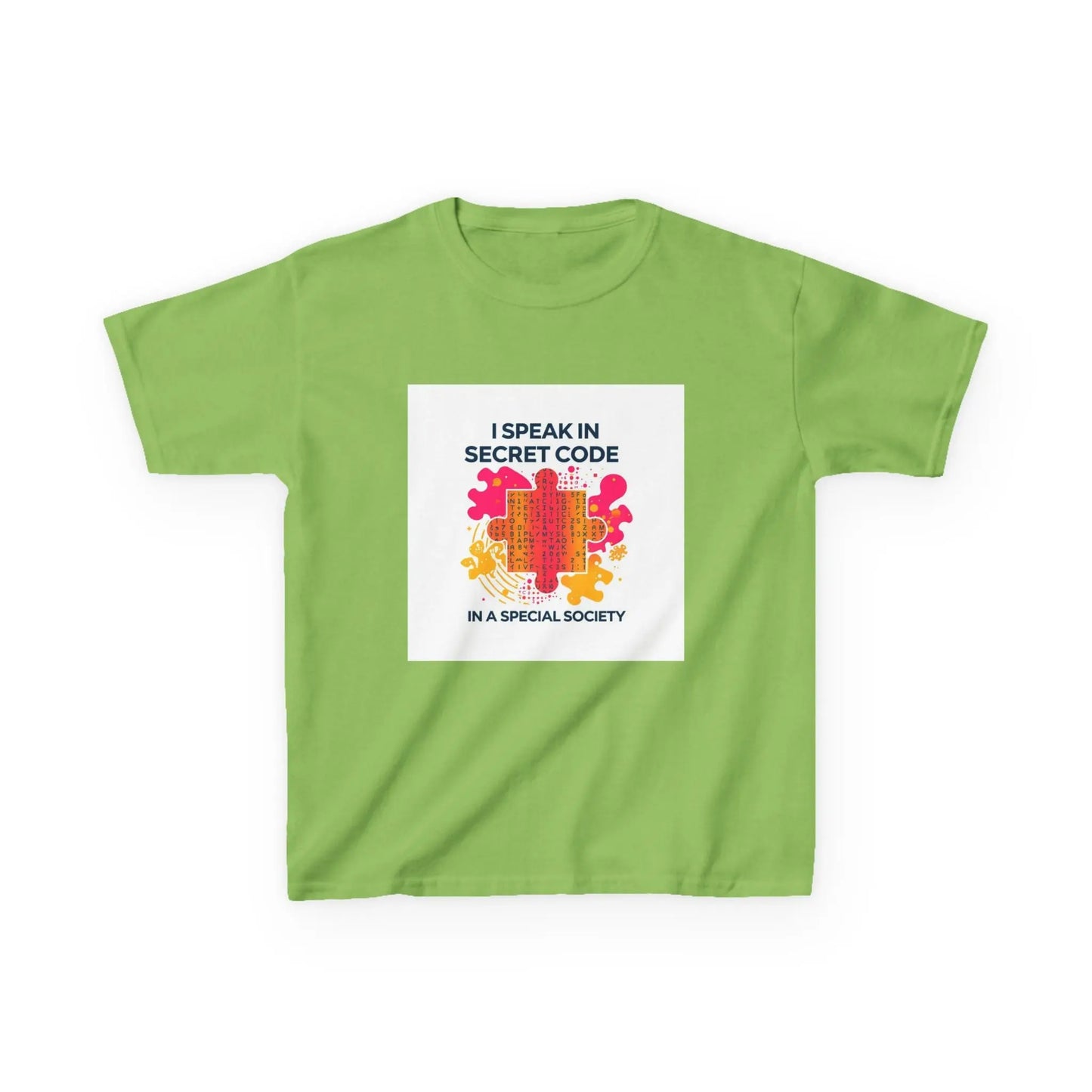 "I Speak in Secret Code" - Kids Autism Awareness T-Shirt Printify