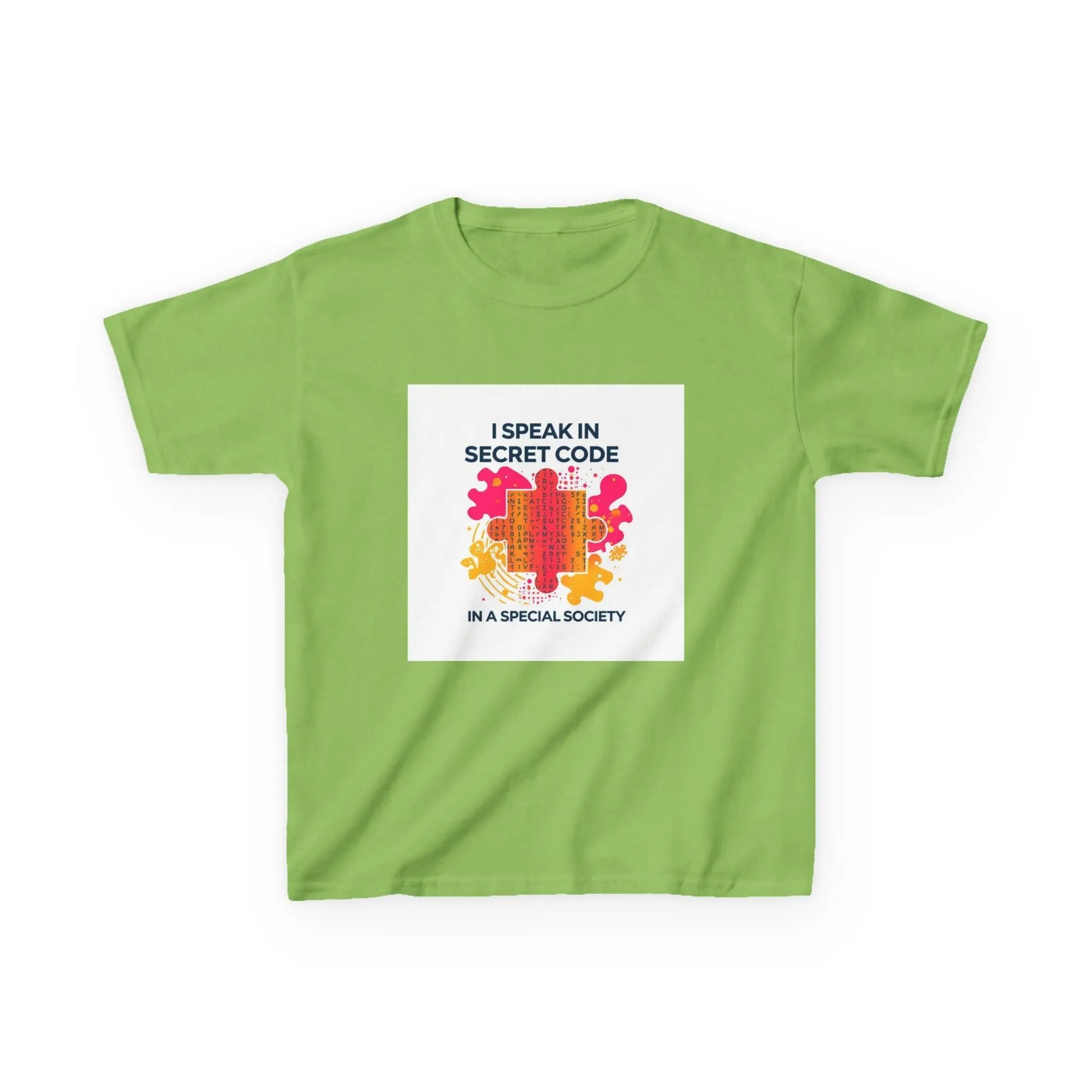 "I Speak in Secret Code" - Kids Autism Awareness T-Shirt Printify