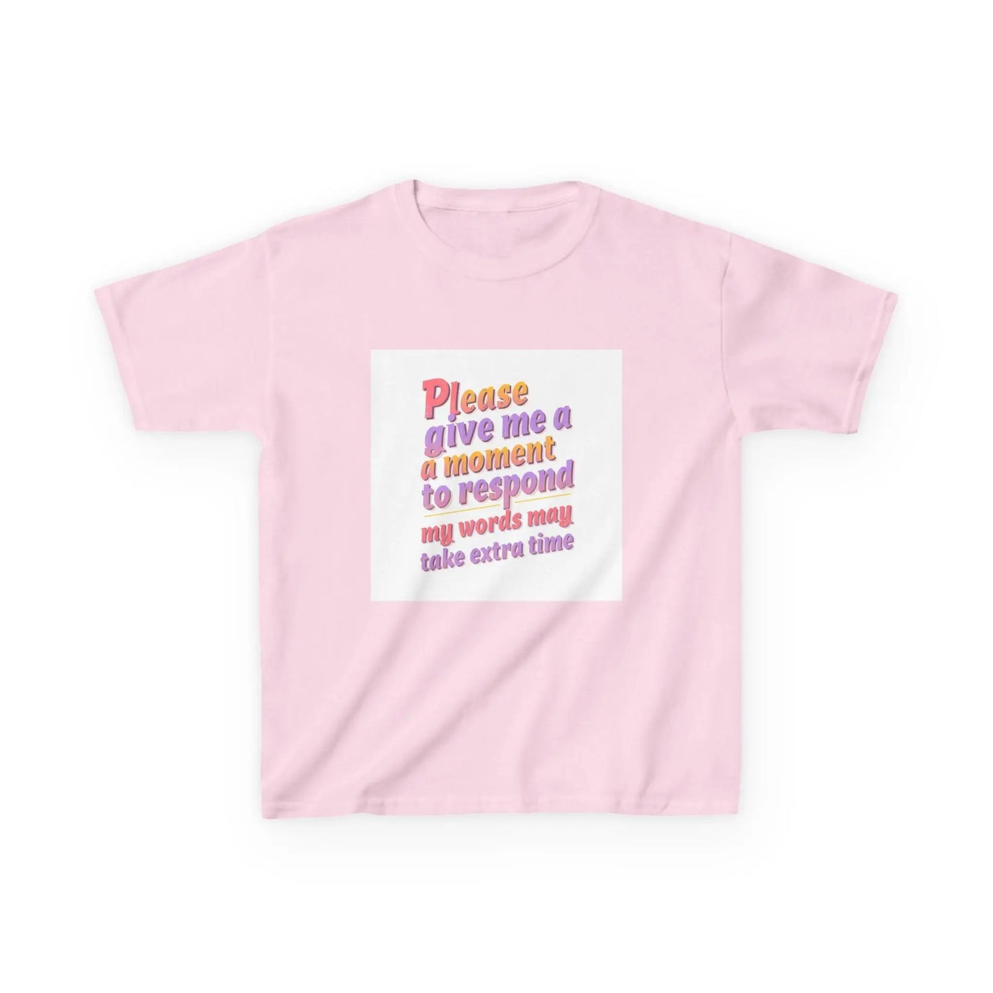 "Please give me a moment to respond" - Kids Autism Awareness T-Shirt Printify