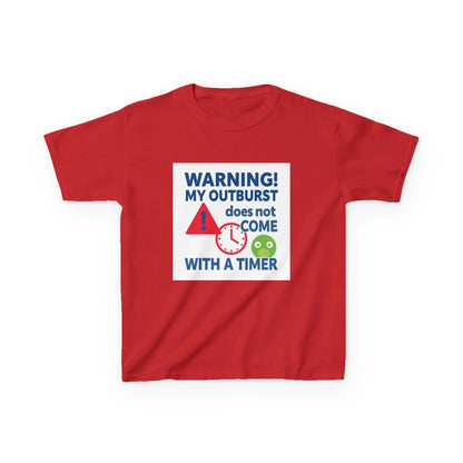 "Warning! My Outburst Does Not Come With A Timer" - Kids Autism Awareness T-Shirt Printify
