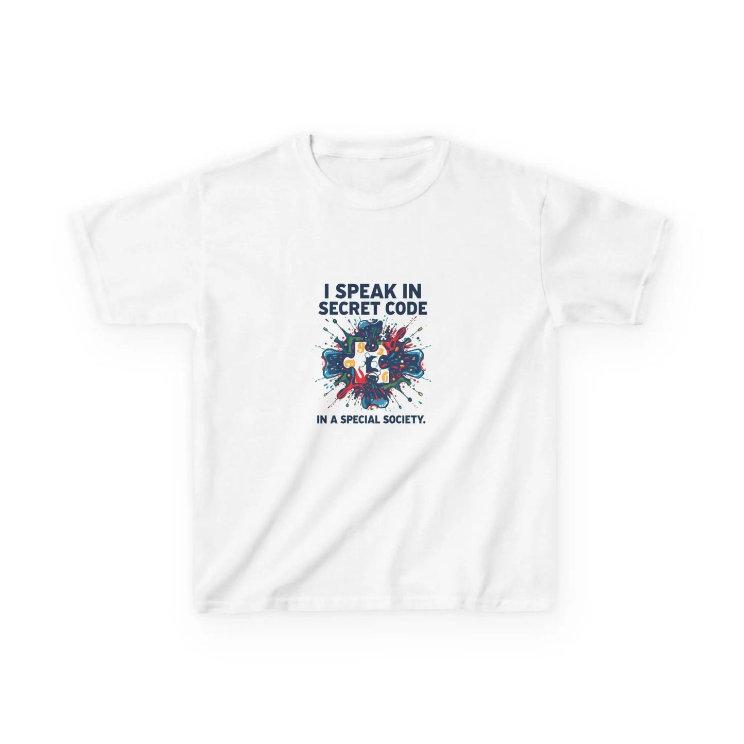 "I Speak in Secret Code" - Kids Autism Awareness T-Shirt Printify