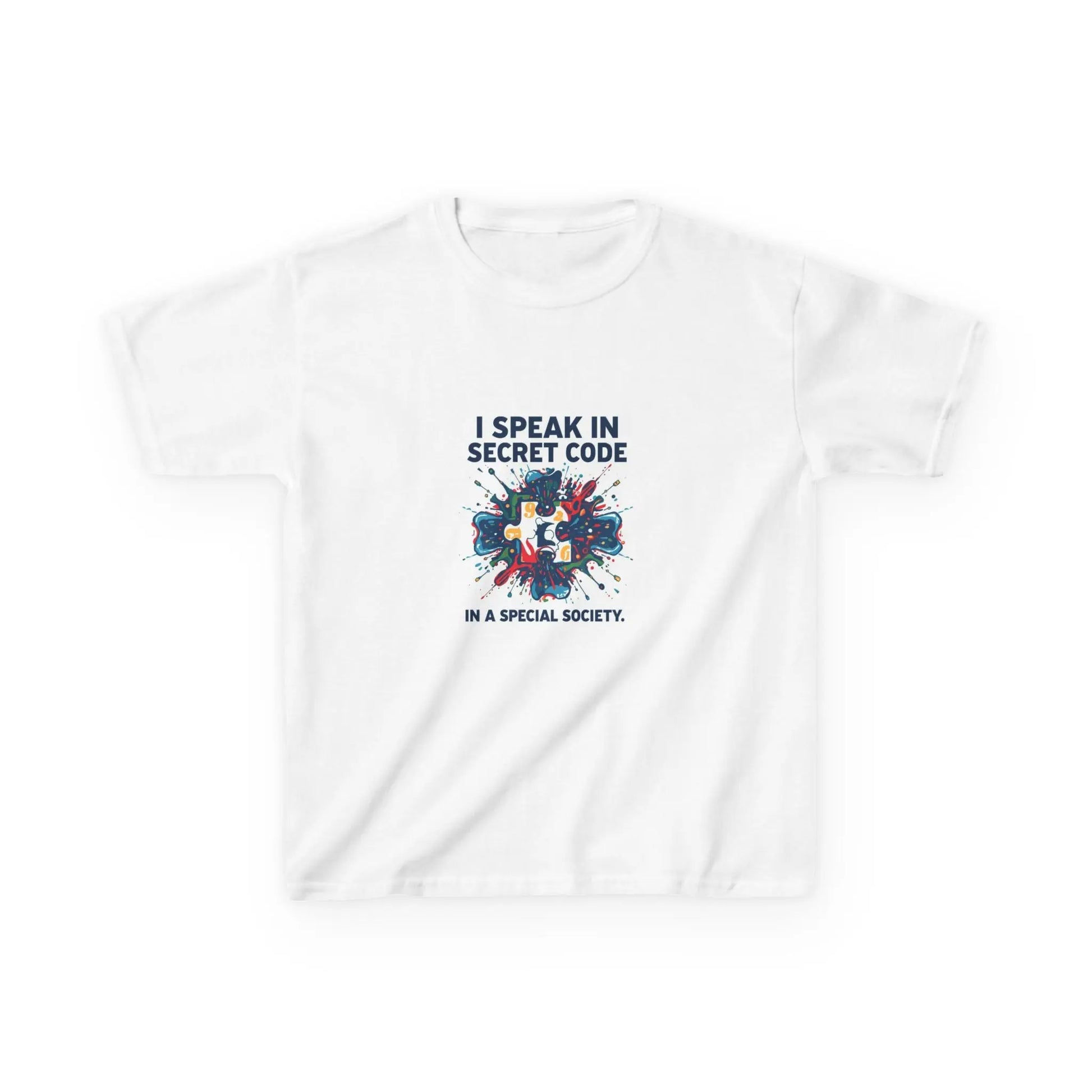 "I Speak in Secret Code" - Kids Autism Awareness T-Shirt Printify