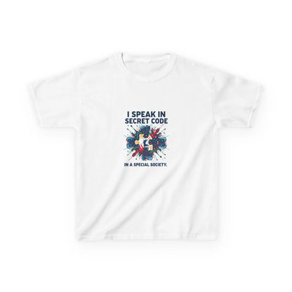 "I Speak in Secret Code" - Kids Autism Awareness T-Shirt Printify