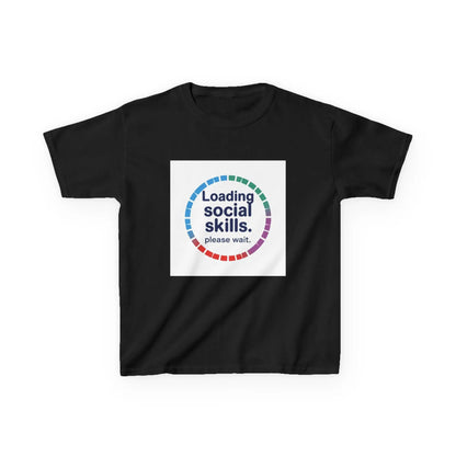 "Loading Social Skills. Please Wait." - Kids Autism Awareness T-Shirt Printify