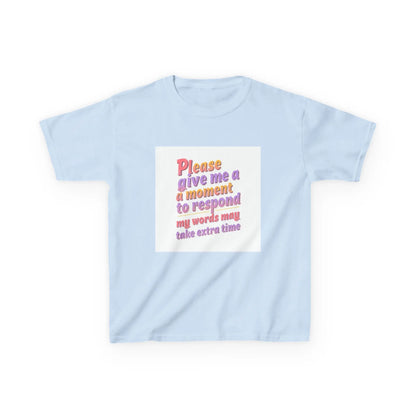 "Please give me a moment to respond" - Kids Autism Awareness T-Shirt Printify