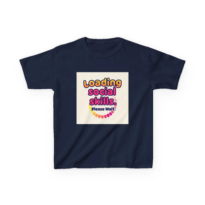 "Loading Social Skills... Please Wait" - Kids Autism Awareness T-Shirt Printify