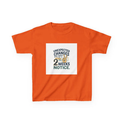 "Unexpected Changes Require 2 Weeks Notice" - Kids Autism Awareness T-Shirt Printify