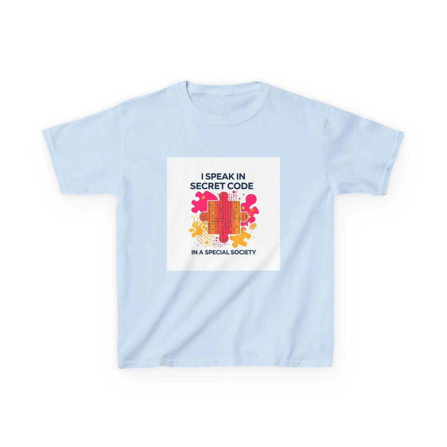 "I Speak in Secret Code" - Kids Autism Awareness T-Shirt Printify