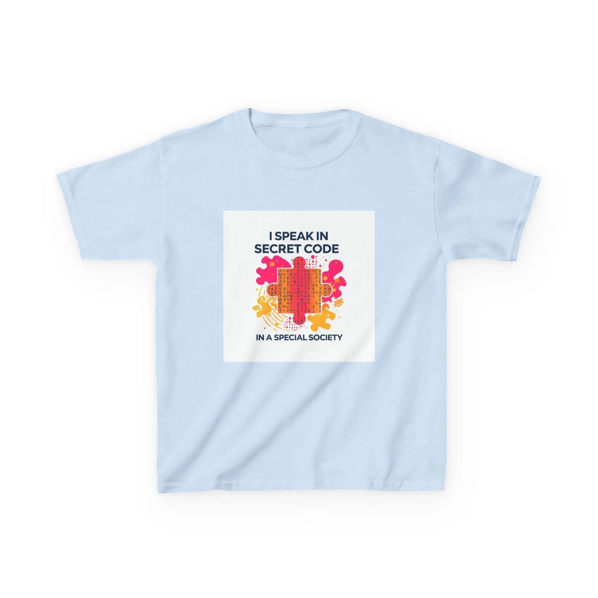 "I Speak in Secret Code" - Kids Autism Awareness T-Shirt Printify