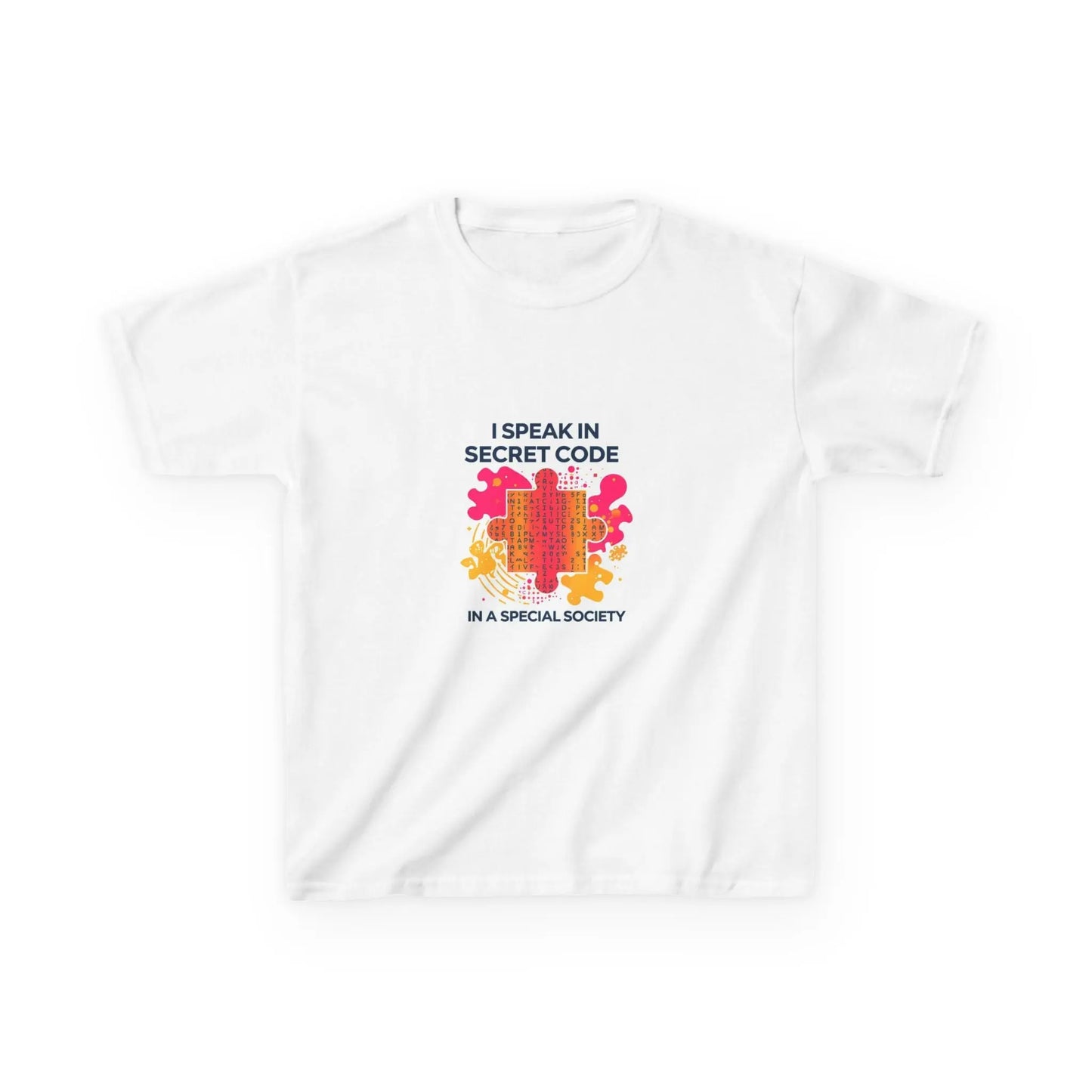 "I Speak in Secret Code" - Kids Autism Awareness T-Shirt Printify