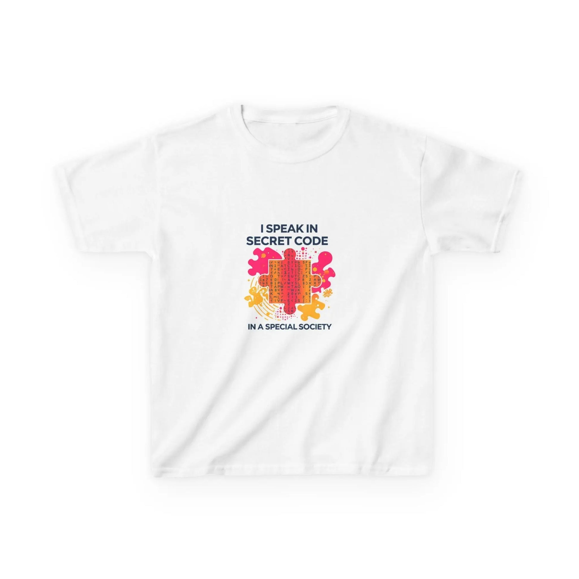 "I Speak in Secret Code" - Kids Autism Awareness T-Shirt Printify