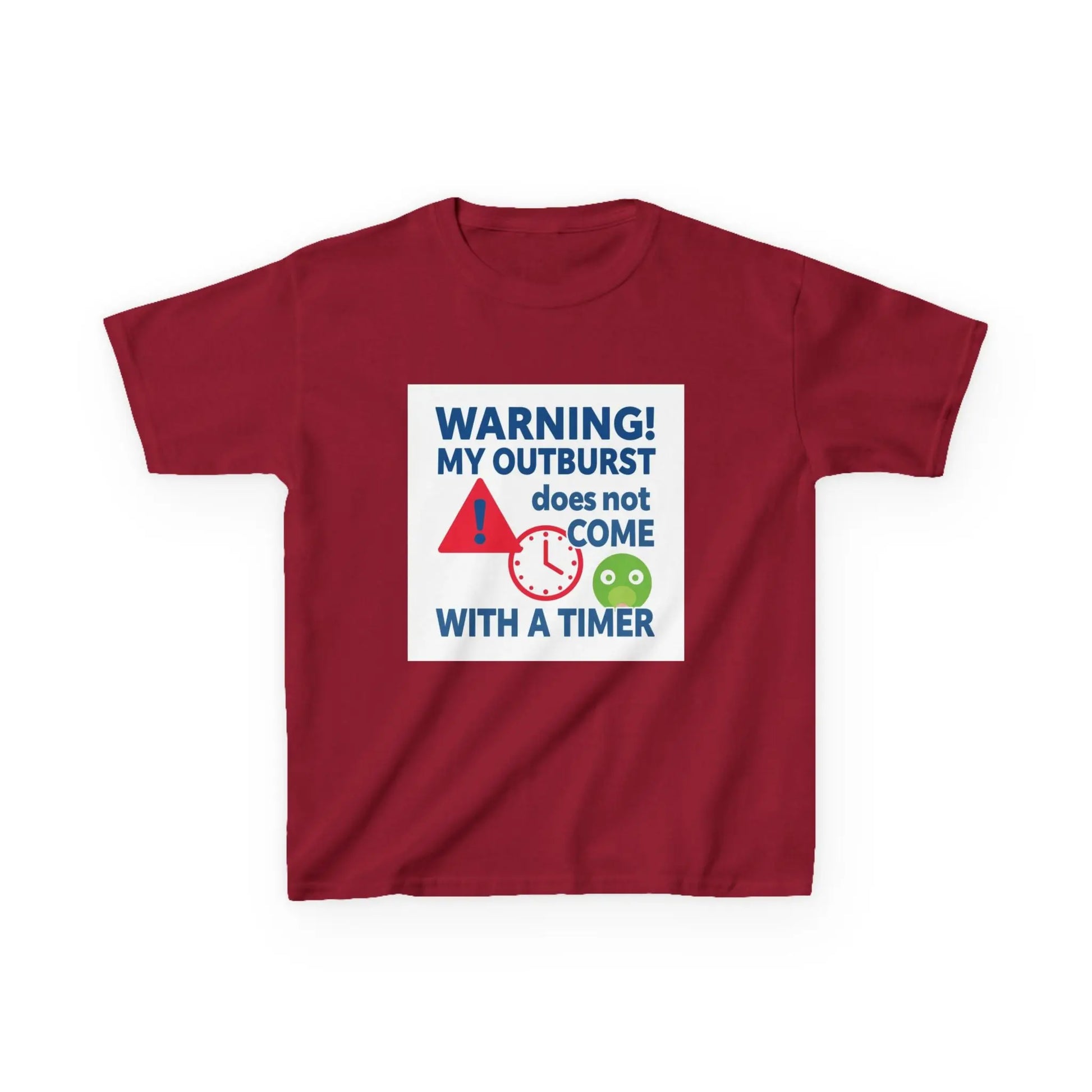 "Warning! My Outburst Does Not Come With A Timer" - Kids Autism Awareness T-Shirt Printify