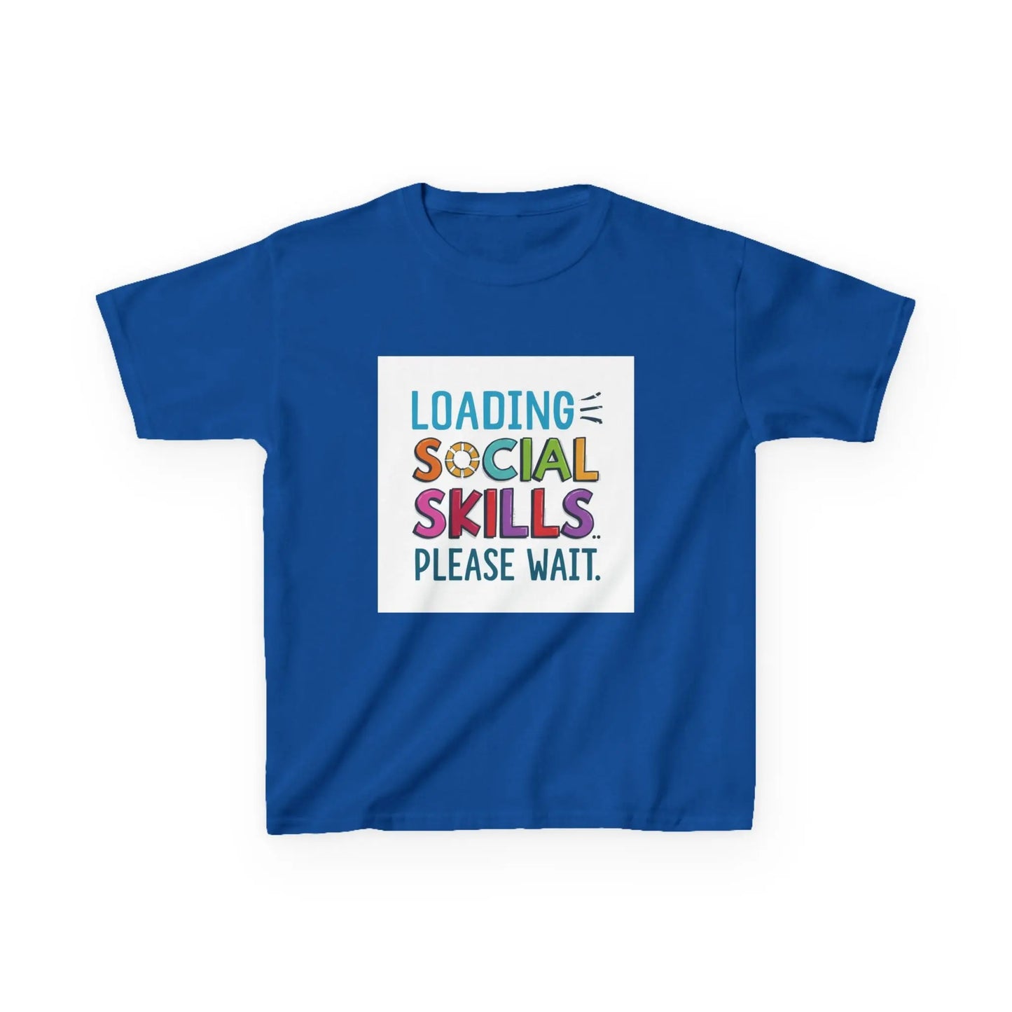 "Loading Social Skills Please Wait" - Kids Autism Awareness T-Shirt Printify