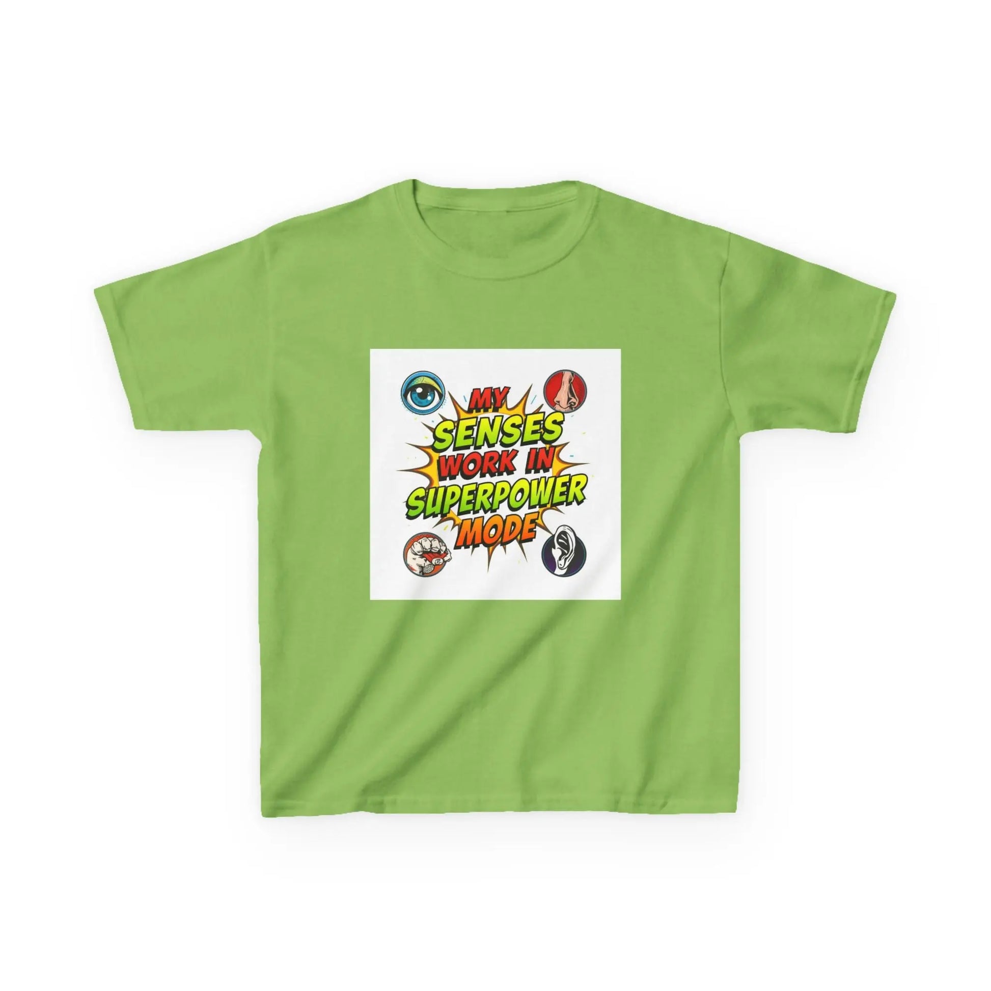 "My Senses Work in Superpower Mode" - Kids Autism Awareness T-Shirt Printify