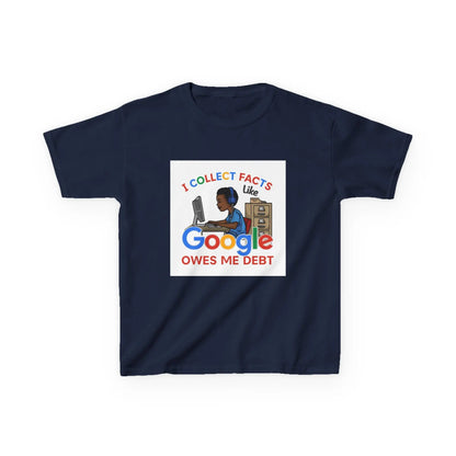 "I Collect Facts Like Google Owes Me Debt" - Kids Autism Awareness T-Shirt Printify