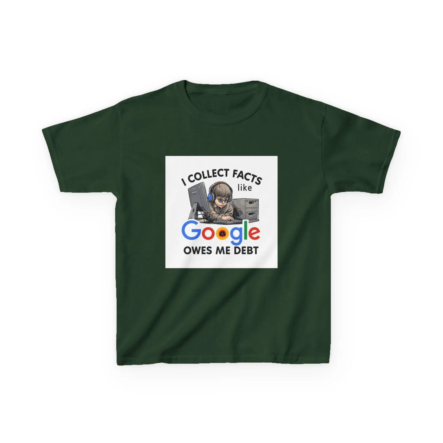 “I Collect Facts Like Google Owes Me Debt” - Kids Autism Awareness T-Shirt Printify