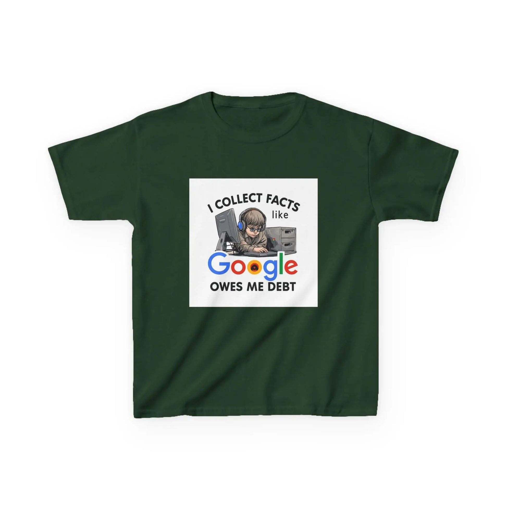 “I Collect Facts Like Google Owes Me Debt” - Kids Autism Awareness T-Shirt Printify