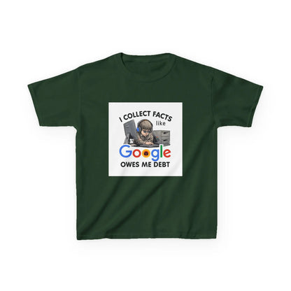 “I Collect Facts Like Google Owes Me Debt” - Kids Autism Awareness T-Shirt Printify