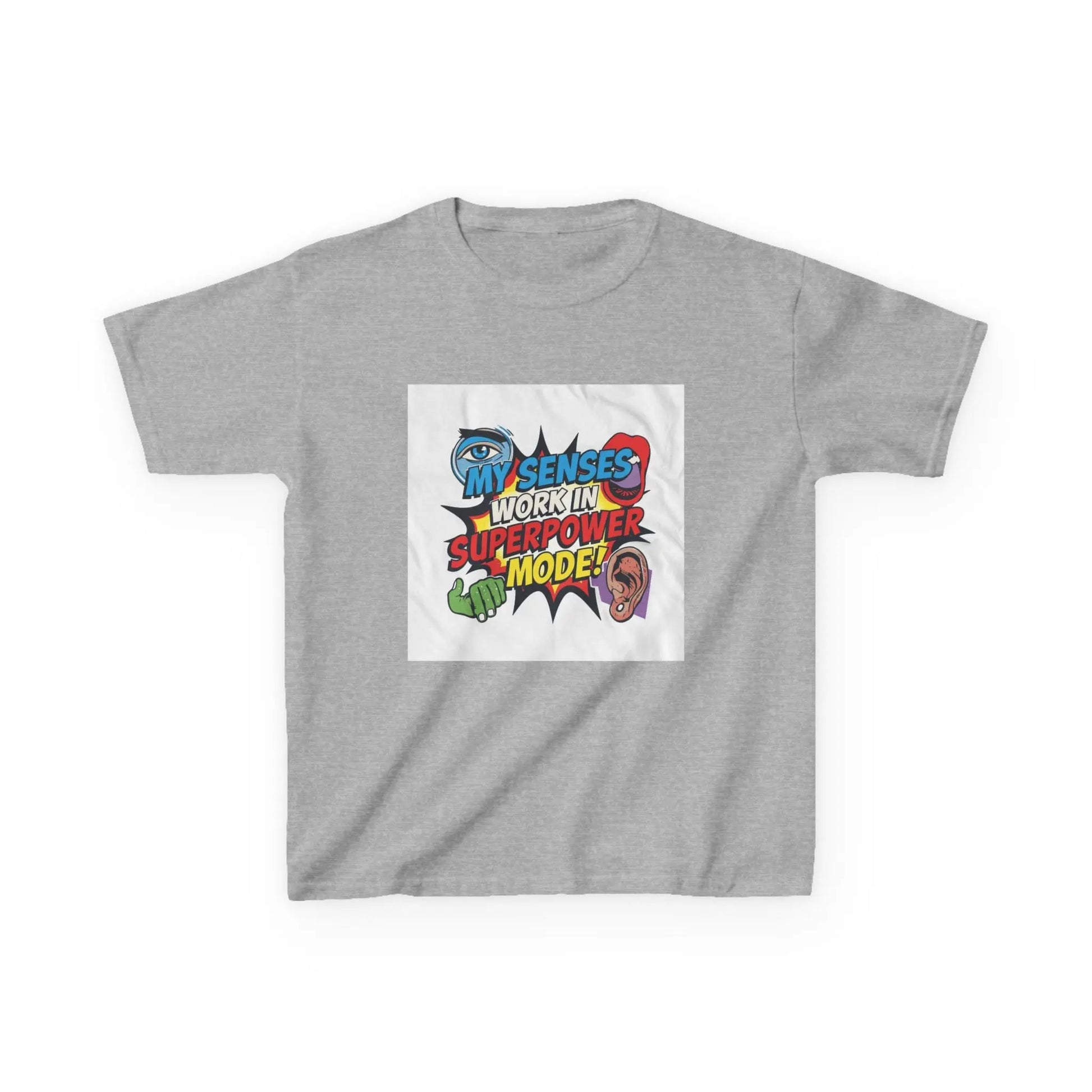 "My Senses Work In Superpower Mode" - Kids Autism Awareness T-Shirt Printify