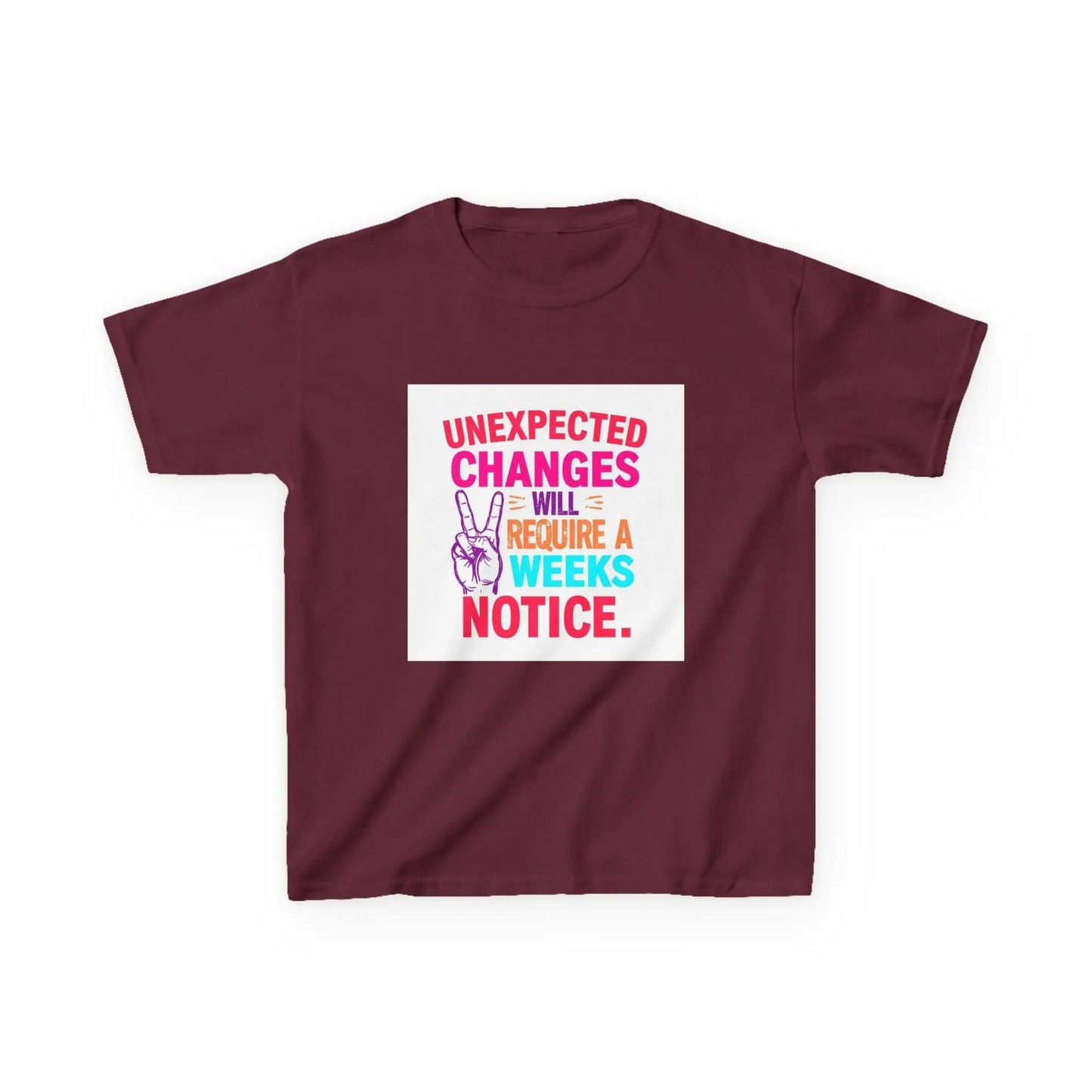 “Unexpected Changes Will Require A 2 Weeks Notice” - Kids Autism Awareness T-Shirt Printify
