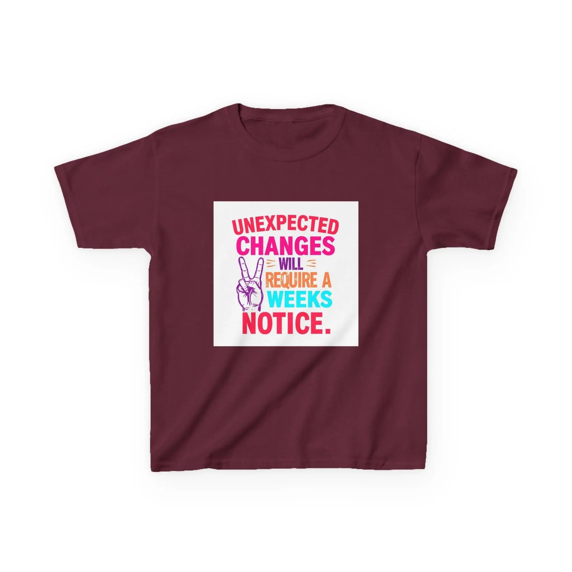 “Unexpected Changes Will Require A 2 Weeks Notice” - Kids Autism Awareness T-Shirt Printify