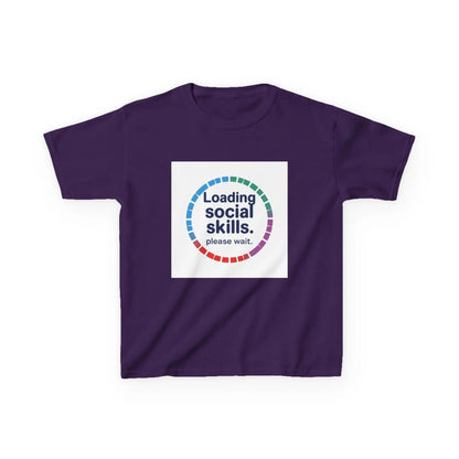 "Loading Social Skills. Please Wait." - Kids Autism Awareness T-Shirt Printify