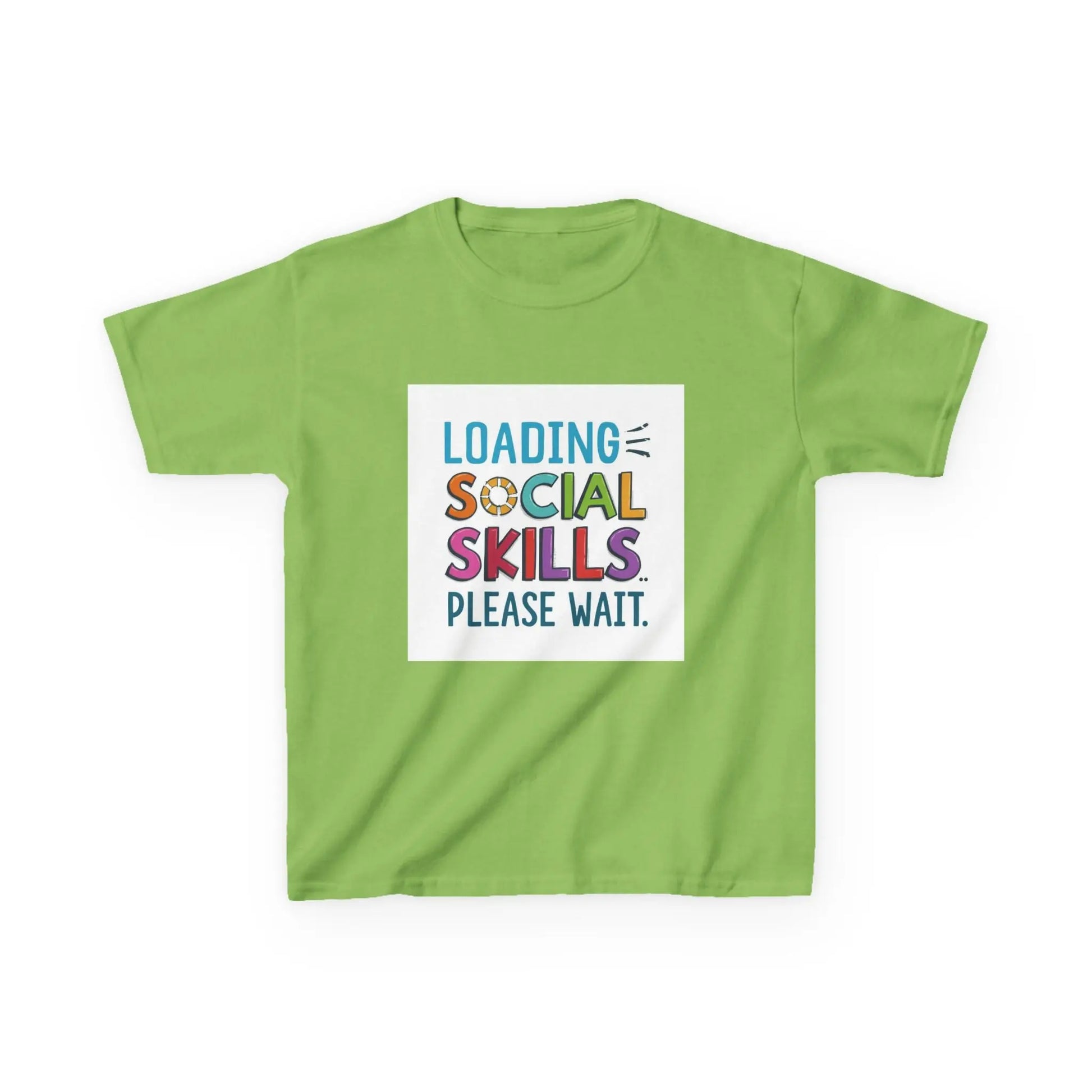 "Loading Social Skills Please Wait" - Kids Autism Awareness T-Shirt Printify