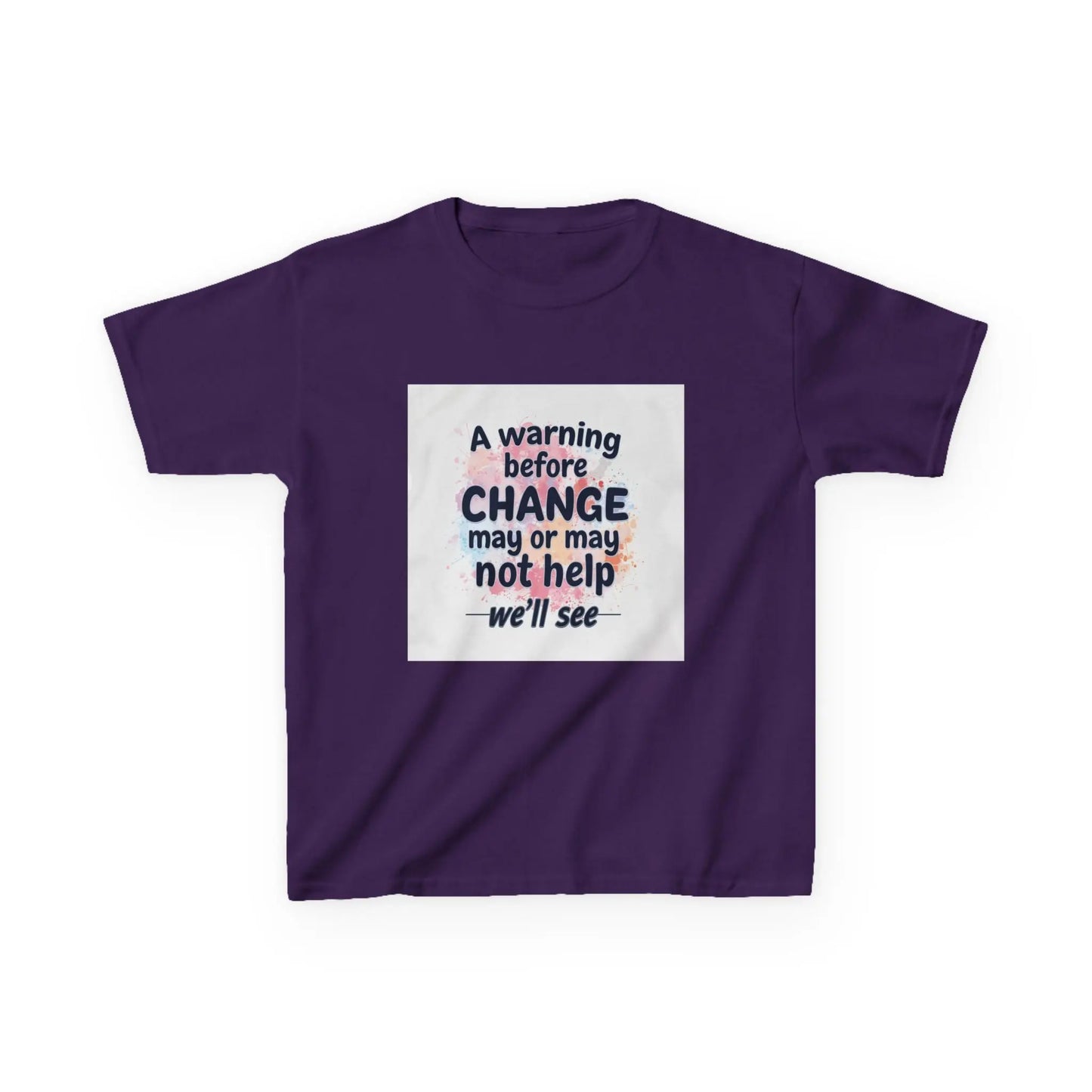 "A warning before CHANGE may or may not help — we'll see" - Kids Autism Awareness T-Shirt Printify