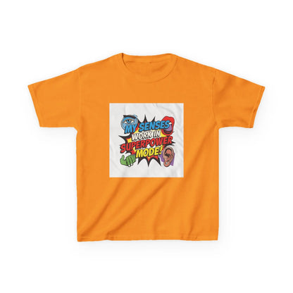 "My Senses Work In Superpower Mode" - Kids Autism Awareness T-Shirt Printify