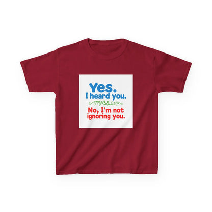"Yes I Heard You, No I'm Not Ignoring You" - Kids Autism Awareness T-Shirt Printify