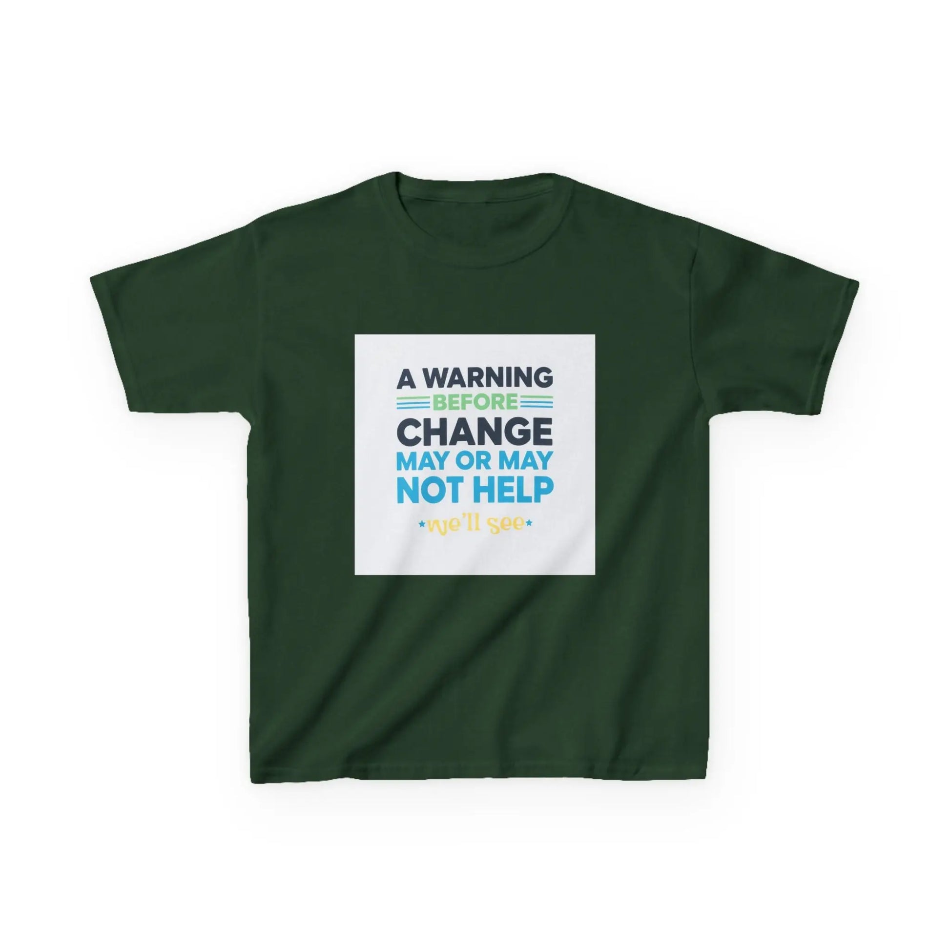 "A Warning Before Change May Or May Not Help" - Kids Autism Awareness T-Shirt Printify