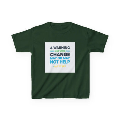 "A Warning Before Change May Or May Not Help" - Kids Autism Awareness T-Shirt Printify