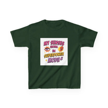 "My Senses Work in Superpower Mode" - Kids Autism Awareness T-Shirt Printify