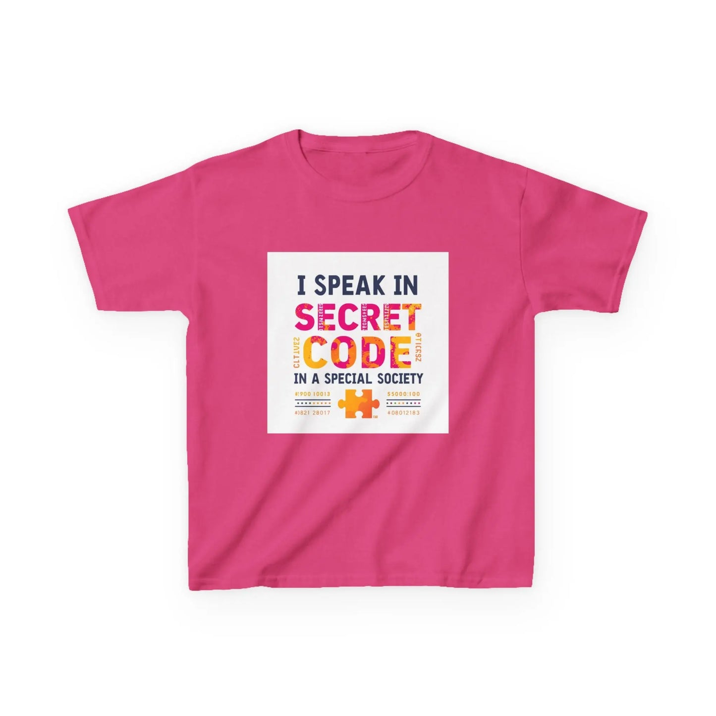 "I Speak in Secret Code" - Kids Autism Awareness T-Shirt Printify