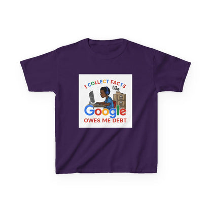 "I Collect Facts Like Google Owes Me Debt" - Kids Autism Awareness T-Shirt Printify