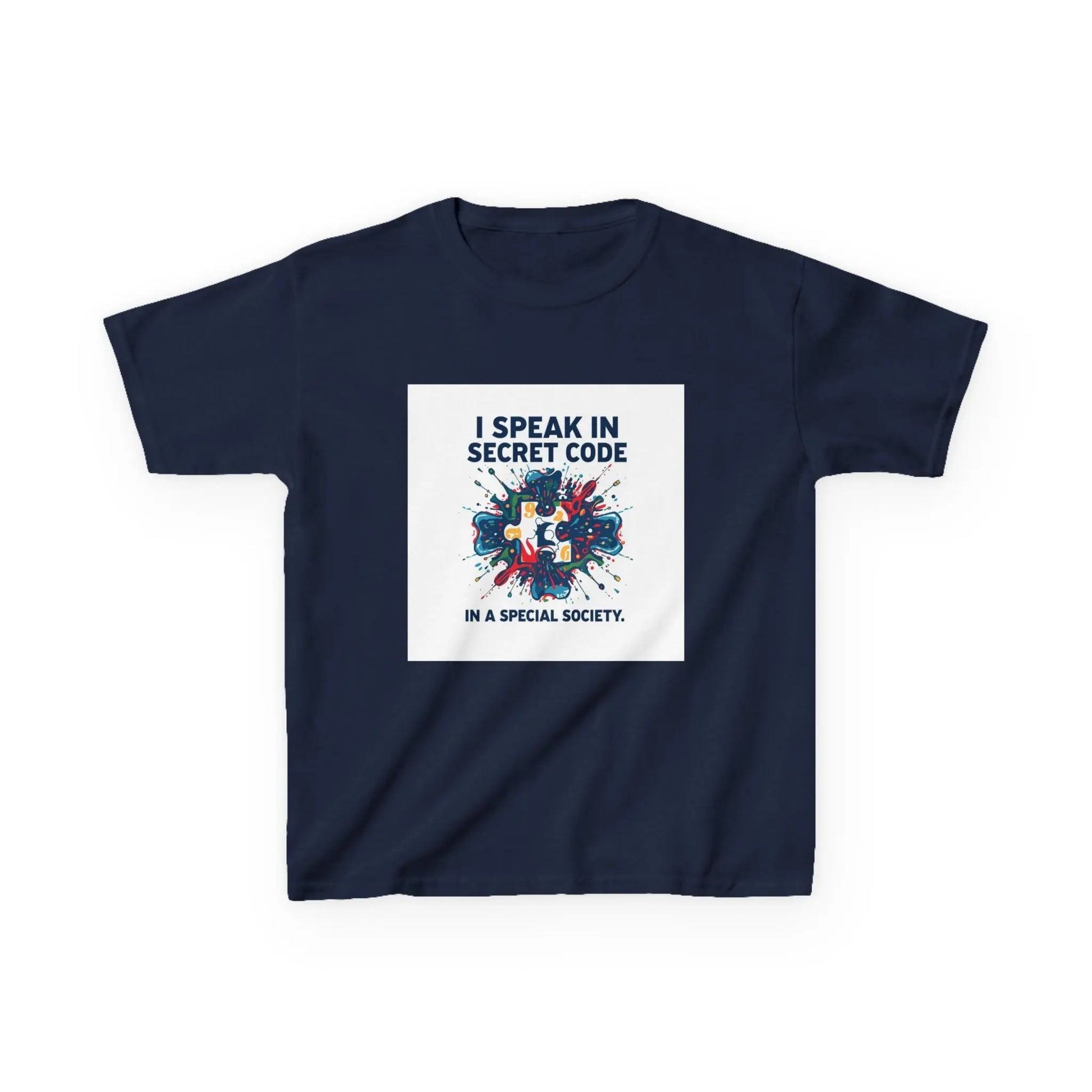 "I Speak in Secret Code" - Kids Autism Awareness T-Shirt Printify