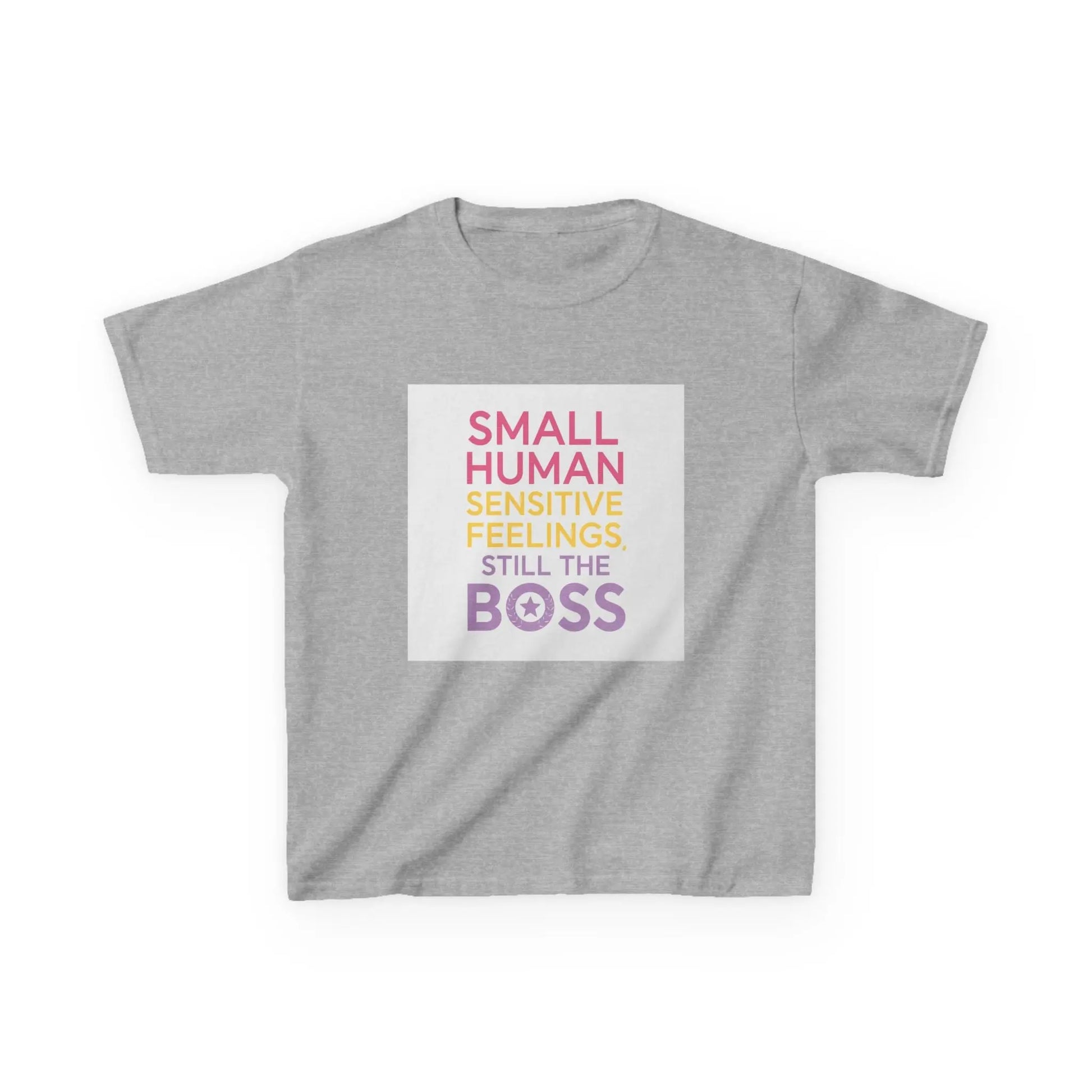 "Small Human Sensitive Feelings Still the Boss" - Kids Autism Awareness T-Shirt Printify