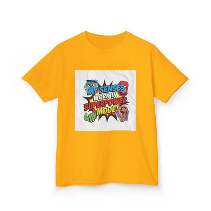 "My Senses Work In Superpower Mode" - Kids Autism Awareness T-Shirt Printify