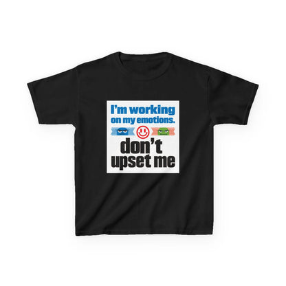 "I'm Working On My Emotions, Don't Upset Me" - Kids Autism Awareness T-Shirt Printify