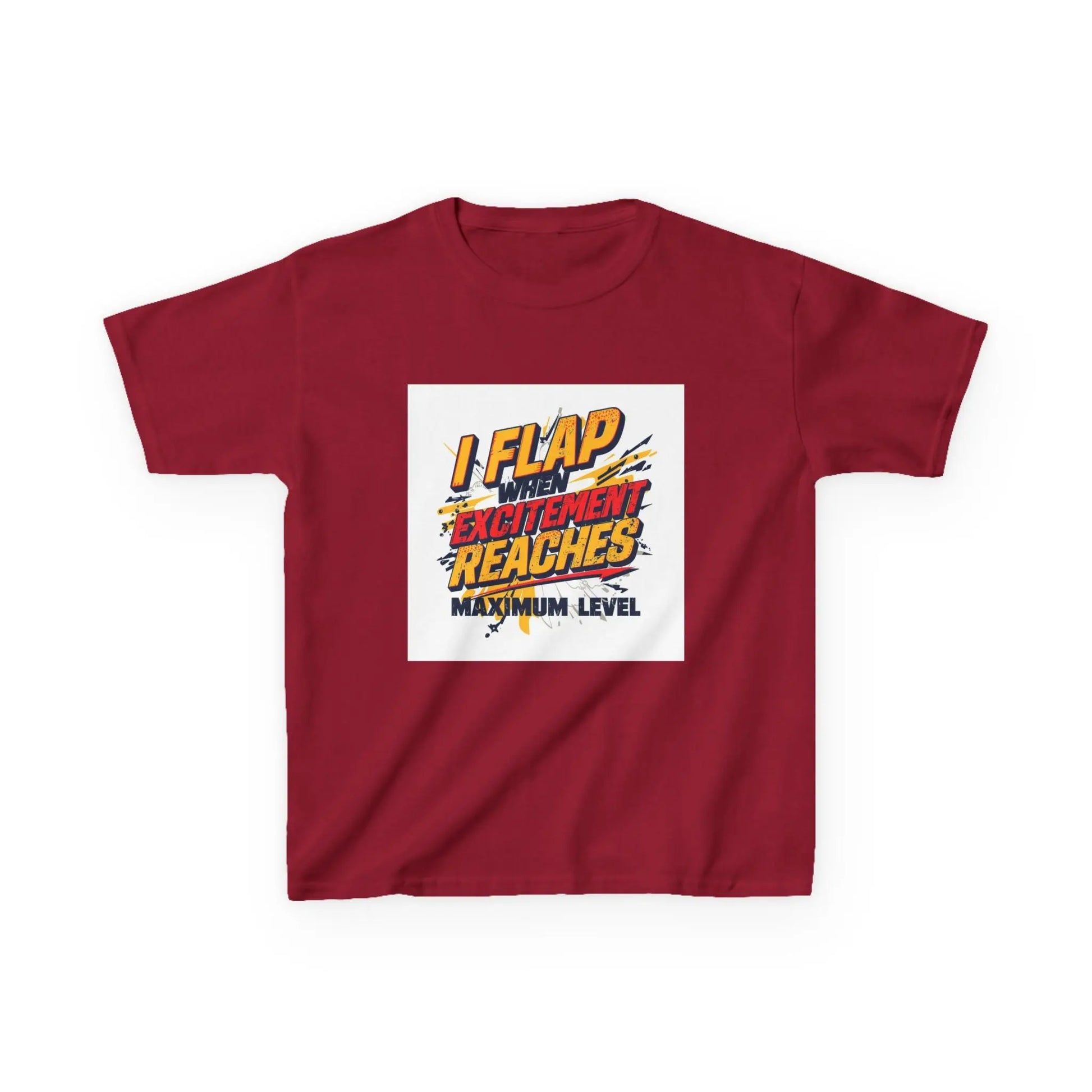 "I Flap Excitement Reaches Maximum Level" - Kids Autism Awareness T-Shirt Printify