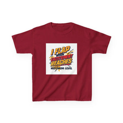 "I Flap Excitement Reaches Maximum Level" - Kids Autism Awareness T-Shirt Printify